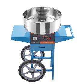 VEVOR Electric Cotton Candy Machine with Cart, 1000W Commercial Candy Floss Maker with Stainless Steel Bowl, Sugar Scoop and Drawer, Perfect for