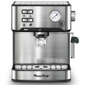 20 Bar Professional Espresso Machine With Milk Frother, Single Double Shot, ESE Pod Compatible, Visual Display Of Pressure, Removable Water Tank (Option: FKJ6836)