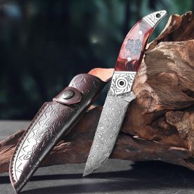 The Red-handled Fu Hand Handle Meat Knife (Option: Meat knife)