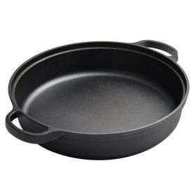 Cast Iron Cooking Pot for Restaurant Kitchen Skillet Camping Cooker (Pot Diameter: 22cm, Color: As pic show)